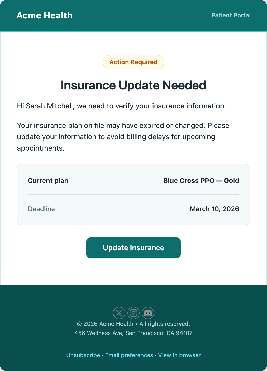 Insurance Update