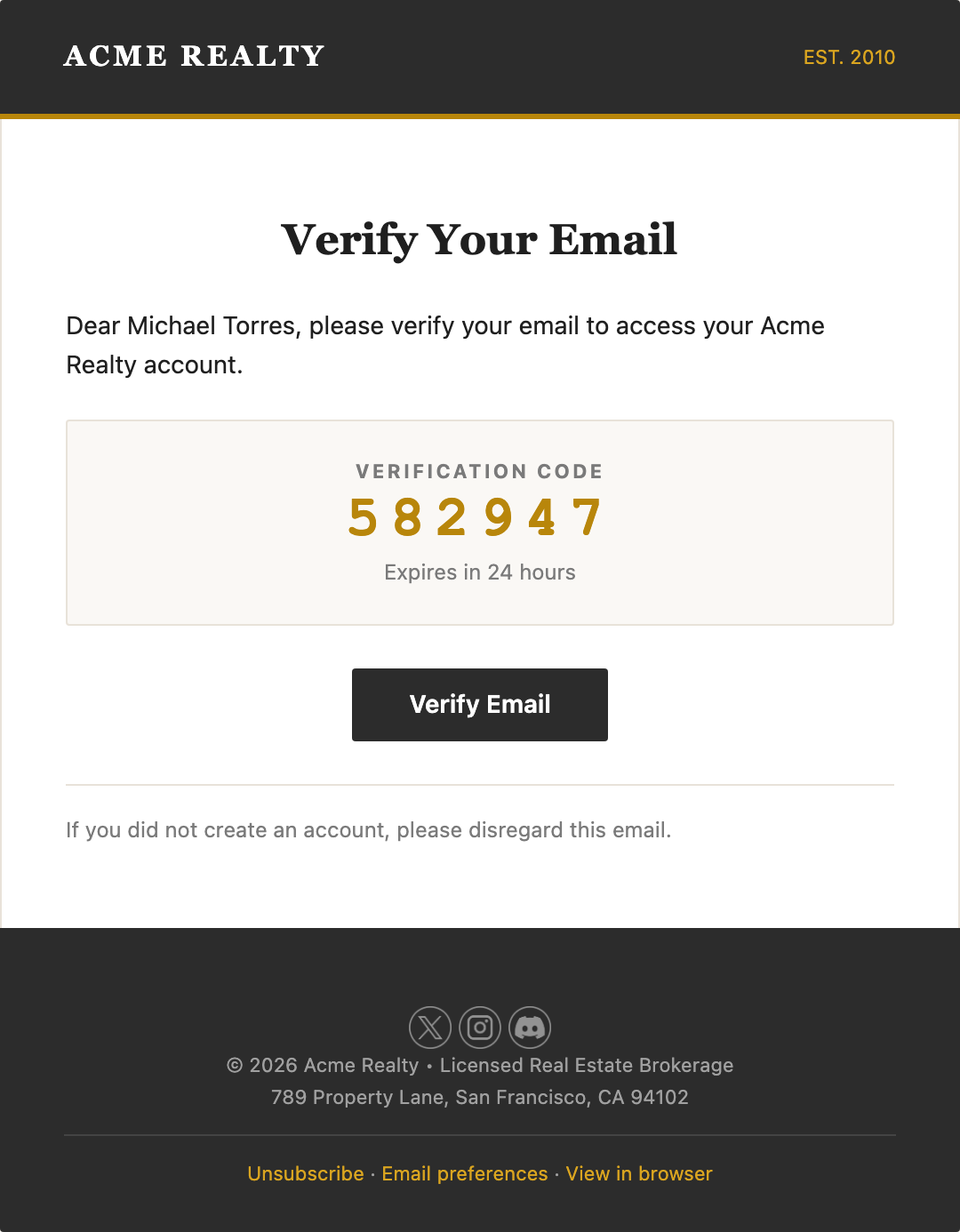 Verify Email